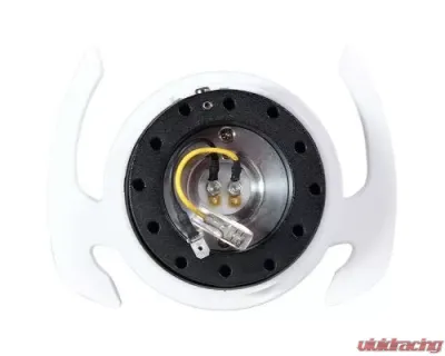 NRG Quick Release Kit - Black Body - White Ring W- Handles - SRK-700BK/WT