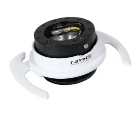 NRG Quick Release Kit - Black Body - White Ring W- Handles