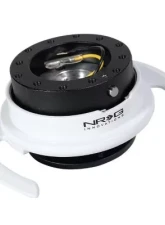 NRG Quick Release Kit - Black Body - White Ring W- Handles                                     - SRK-700BK/WT - Image 4