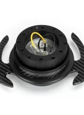 NRG Quick Release Kit - Black Body-Carbon Figer Trim Ring W- Carbon Fiber Handles                                     - SRk-700CF-1 - Image 3
