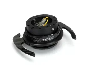 NRG Quick Release Kit - Black Body-Carbon Figer Trim Ring W- Carbon Fiber Handles