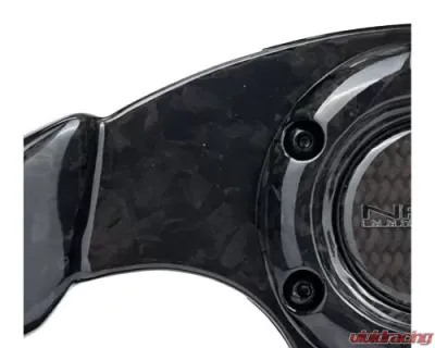 NRG Shinny Black Forged Carbon Fiber Steering Whl 320MM Flat Bottom - ST-009FC/BK