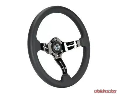 NRG Light Weight Gaming Steering Whl composits And Black Chrome Spoke Slits - ST-010BC-PR