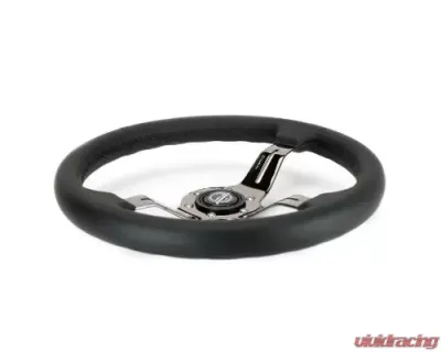 NRG Light Weight Gaming Steering Whl composits And Black Chrome Spoke Slits - ST-010BC-PR