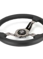 NRG Light Weight Gaming Steering Whl composits And Black Chrome Spoke Slits                                     - ST-010BC-PR - Image 3
