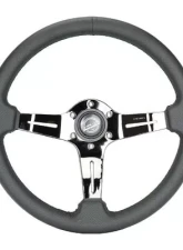 NRG Light Weight Gaming Steering Whl composits And Black Chrome Spoke Slits                                     - ST-010BC-PR - Image 4