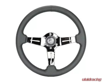 NRG Light Weight Gaming Steering Whl composits And Black Chrome Spoke Slits - ST-010BC-PR