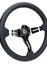 NRG Light Weight Gaming Steering Whl composits And Chrome Spoke Slits                                     - ST-010CH-PR - Image 2