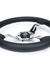 NRG Light Weight Gaming Steering Whl composits And Chrome Spoke Slits                                     - ST-010CH-PR - Image 4