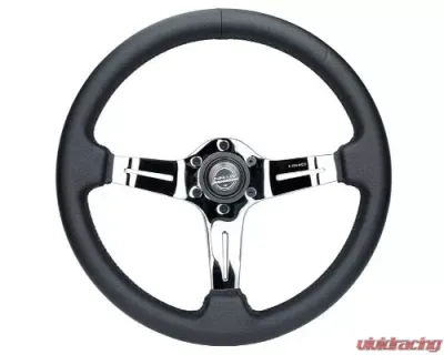 NRG Light Weight Gaming Steering Whl composits And Chrome Spoke Slits - ST-010CH-PR