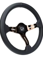 NRG Light Weight Gaming Steering Whl composits And Rose Gold Spoke Slits                                     - ST-010RG-PR - Image 2