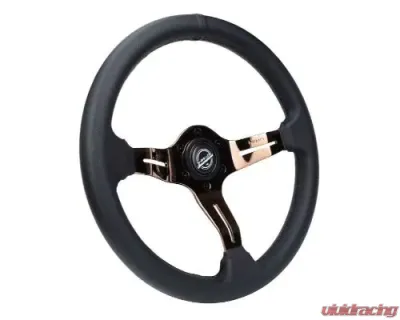 NRG Light Weight Gaming Steering Whl composits And Rose Gold Spoke Slits - ST-010RG-PR