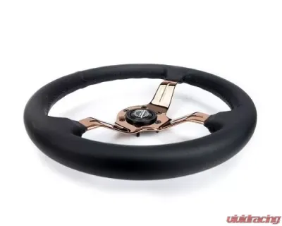 NRG Light Weight Gaming Steering Whl composits And Rose Gold Spoke Slits - ST-010RG-PR