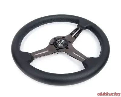 NRG Light Weight Gaming Steering Whl composits And Black Chrome Spoke Slits. No Dish - ST-018BC-PR