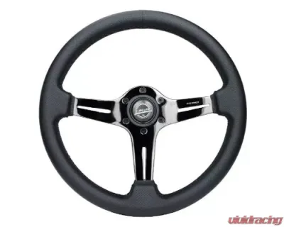 NRG Light Weight Gaming Steering Whl composits And Black Chrome Spoke Slits. No Dish - ST-018BC-PR
