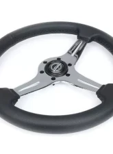 NRG Light Weight Gaming Steering Whl composits And Chrome Spoke Slits. No Dish                                     - ST-018CH-PR - Image 3
