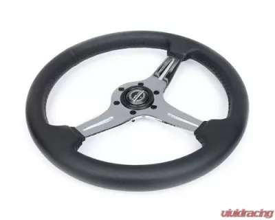 NRG Light Weight Gaming Steering Whl composits And Chrome Spoke Slits. No Dish - ST-018CH-PR