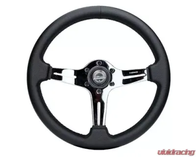 NRG Light Weight Gaming Steering Whl composits And Chrome Spoke Slits. No Dish - ST-018CH-PR