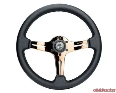 NRG Light Weight Gaming Steering Whl composits And Rose Gold Spoke Slits. No Dish - ST-018RG-PR