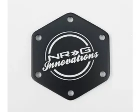 NRG Carbon Fiber W/ Blue Texalium Fabrics Horn Delete Button Circular Logo Front / Back
