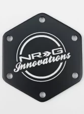 NRG Carbon Fiber W/ Red Texalium Fabrics Horn Delete Button Circular Logo Front / Back                                     - STR-640CF/RD - Image 2