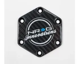 NRG Carbon Fiber Horn Delete Button Circular Logo Front / Back
