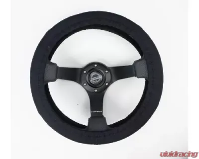 NRG Steering Whl Cover Stretch Fabric Logo - SWC-001