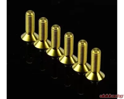 NRG Titanium Gold Steering Whl Screw Kit Upgrade 16MM - SWS-100TI-GD