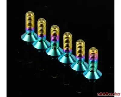 NRG Titanium Multi Color Steering Whl Screw Kit Upgrade 16MM - SWS-100TI-MC