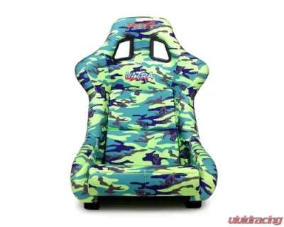NRG Prisma Green Camo Edition FRP Bucket Seat - FRP-302-GIJ