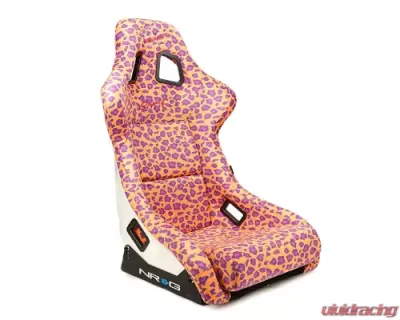 NRG White Pearlized Back Large Prisma Savage Edition FRP Bucket Seat - FRP-302OR-SAVAGE