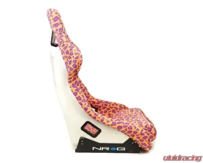 NRG White Pearlized Back Large Prisma Savage Edition FRP Bucket Seat - FRP-302OR-SAVAGE