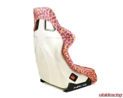 NRG White Pearlized Back Large Prisma Savage Edition FRP Bucket Seat - FRP-302OR-SAVAGE