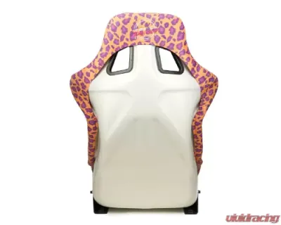 NRG White Pearlized Back Large Prisma Savage Edition FRP Bucket Seat - FRP-302OR-SAVAGE
