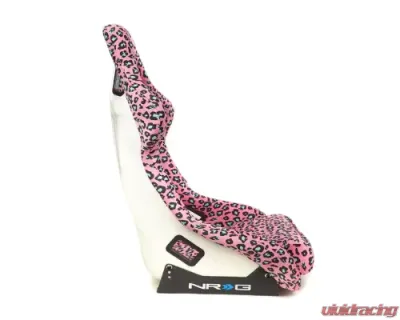 NRG White Pearlized Back Large Prisma Savage Edition FRP Bucket Seat - FRP-302PK-SAVAGE