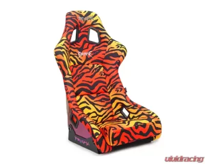 NRG Tiger Yellow & Orange Prisma Savage II Edition FRP Bucket Seat - FRP-303 TIGRE-SAVAGE