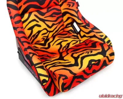 NRG Tiger Yellow & Orange Prisma Savage II Edition FRP Bucket Seat - FRP-303 TIGRE-SAVAGE