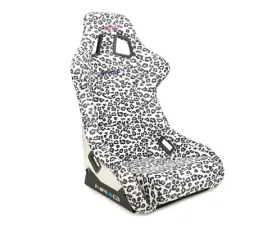NRG White Pearlized Back Large Prisma Savage Edition FRP Bucket Seat