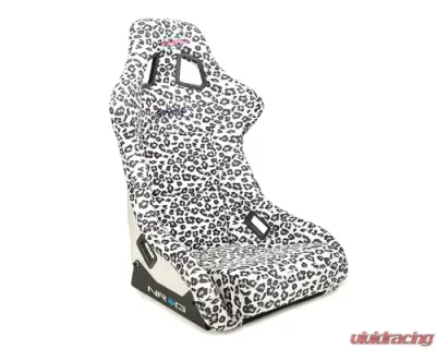 NRG White Pearlized Back Large Prisma Savage Edition FRP Bucket Seat - FRP-303WT-SAVAGE