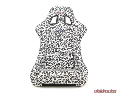 NRG White Pearlized Back Large Prisma Savage Edition FRP Bucket Seat - FRP-303WT-SAVAGE