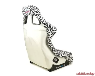 NRG White Pearlized Back Large Prisma Savage Edition FRP Bucket Seat - FRP-303WT-SAVAGE