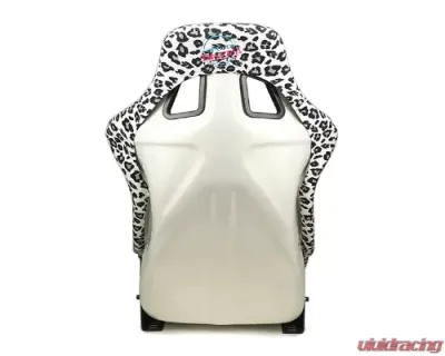 NRG White Pearlized Back Large Prisma Savage Edition FRP Bucket Seat - FRP-303WT-SAVAGE