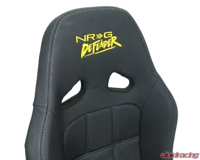 NRG Black Defender Water Resistant Steel Frame Suspension Seats - DF-100BK-S