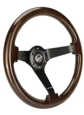 NRG 350mm Classic Dark Wood Grain Wheel 3" Deep                                     - RST-036BK-BKW - Image 2