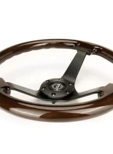 NRG 350mm Classic Dark Wood Grain Wheel 3" Deep                                     - RST-036BK-BKW - Image 3