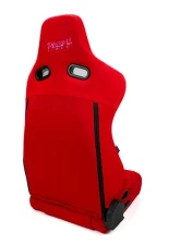 NRG Reclinable Bucket Racing Seat- Prisma Lab- Red Vegan Suede Sold in Pairs                                     - RSC-710 L/R RD - Image 5