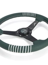 NRG Steering Wheel - 20 Year Anniversary Emerald Perforated Leather, Silver Stitching                                     - RST-037MB-G-20 - Image 3