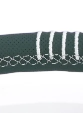 NRG Steering Wheel - 20 Year Anniversary Emerald Perforated Leather, Silver Stitching                                     - RST-037MB-G-20 - Image 4