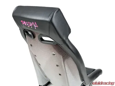 NRG GTS Retro Bucket Seat features Black PVC Leather, Black stitching - PRI-100BK-H