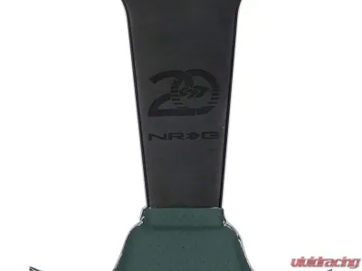 NRG Steering Wheel - 20 Year Anniversary Emerald Perforated Leather, Silver Stitching - RST-037MB-G-20